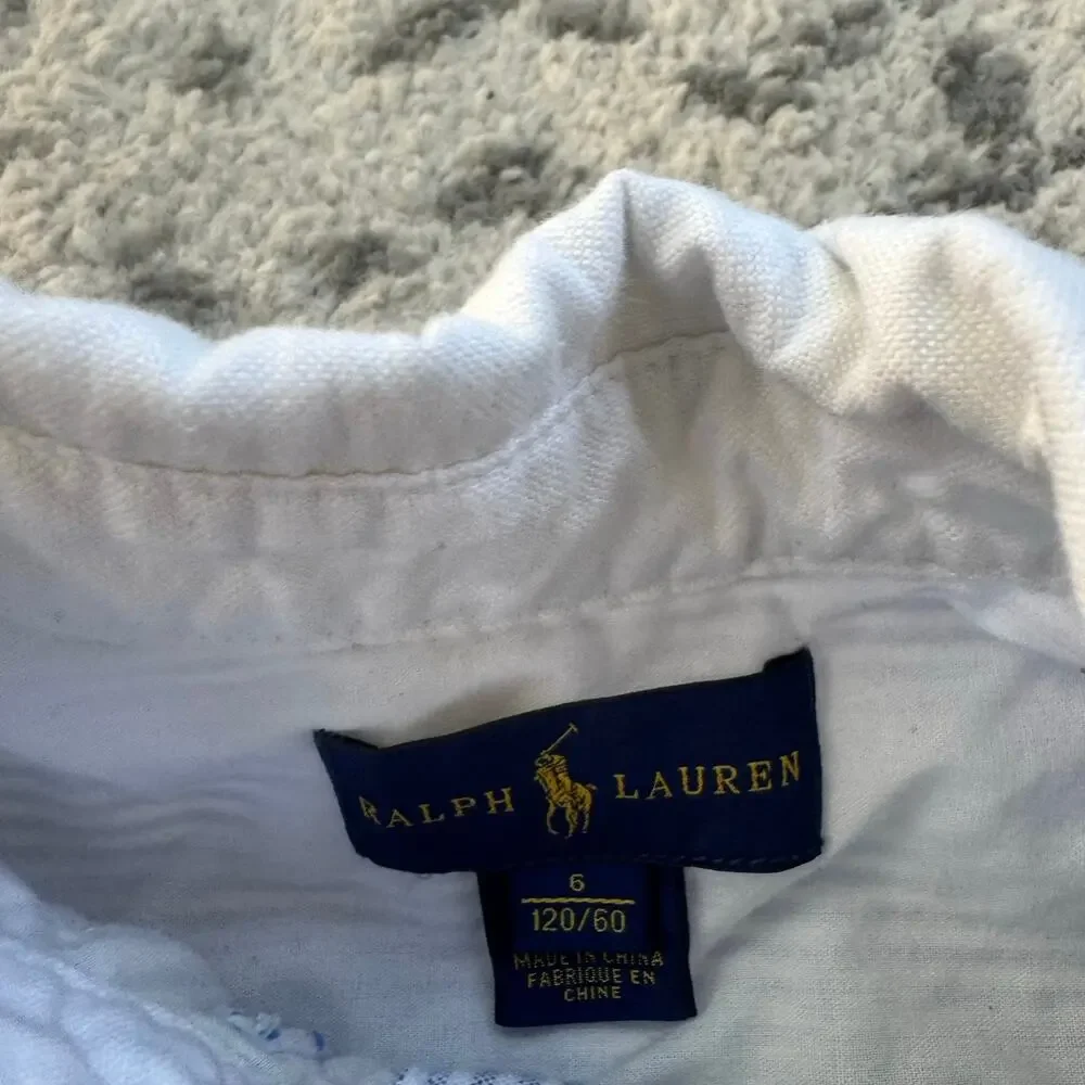Ralph Lauren Big Pony Striped Oxford Shirt #3 Size 6